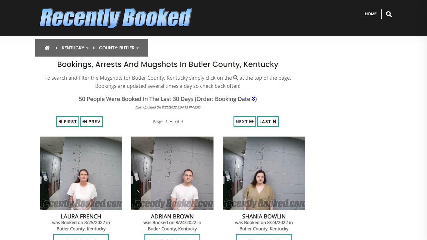 Recent bookings, Arrests, Mugshots in Butler County, Kentucky